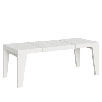 Naxy Premium Tisch D.90 – Ausziehtisch 200/304 x 90 cm, Naxy Premium Esche weiß