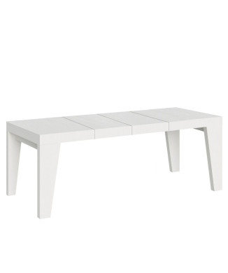 Naxy Premium Tisch D.90 – Ausziehtisch 200/460 x 90 cm, Naxy Premium Esche weiß