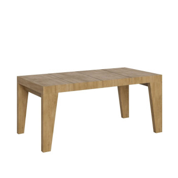 Naxy Premium Tisch D.90 – Ausziehtisch 90/246x90 cm, Naxy Premium Esche weiß