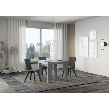 Naxy Premium Tisch D.90 – Ausziehtisch 90/246x90 cm, Naxy Premium Esche weiß