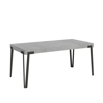 Rio Tisch – Ausziehtisch 90 x 180/284 cm, Rio Weiß-Esche Anthrazit-Gestell
