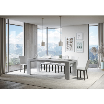 Roxell Premium Tisch D.90 – Ausziehtisch 140/400 x 90 cm, Roxell Premium Weiß-Esche