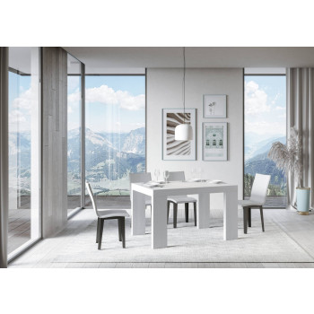 Roxell Premium Tisch D.90 – Ausziehtisch 140/400 x 90 cm, Roxell Premium Weiß-Esche