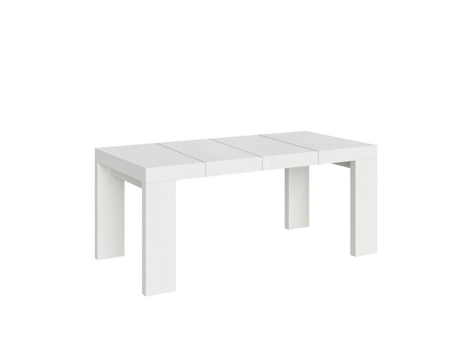 Roxell Premium Tisch D.90 – Ausziehtisch 140/400 x 90 cm, Roxell Premium Weiß-Esche