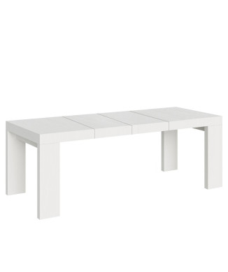 Roxell Premium Tisch D.90 – Ausziehtisch 180/284 x 90 cm, Roxell Premium Weiß-Esche