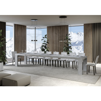 Roxell Premium Tisch D.90 – Ausziehtisch 180/440 x 90 cm, Roxell Premium Weiß-Esche