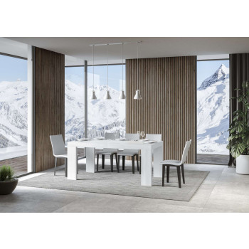 Roxell Premium Tisch D.90 – Ausziehtisch 180/440 x 90 cm, Roxell Premium Weiß-Esche