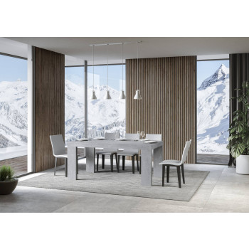 Roxell Premium Tisch D.90 – Ausziehtisch 200/460 x 90 cm, Roxell Premium Weiß-Esche