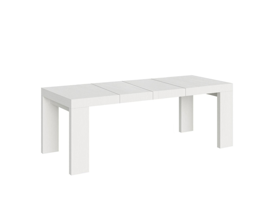 Roxell Premium Tisch D.90 – Ausziehtisch 200/460 x 90 cm, Roxell Premium Weiß-Esche