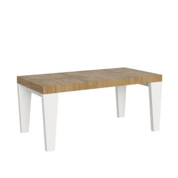 Spimbo Mix Tisch – Ausziehtisch 90 x 180/284 cm, Spimbo Mix mit Tischplatte aus weißer Esche und Beinen aus Walnussholz.