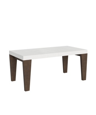 Spimbo Mix Tisch – Ausziehtisch 90 x 180/284 cm, Spimbo Mix mit Tischplatte aus weißer Esche und Beinen aus Walnussholz.