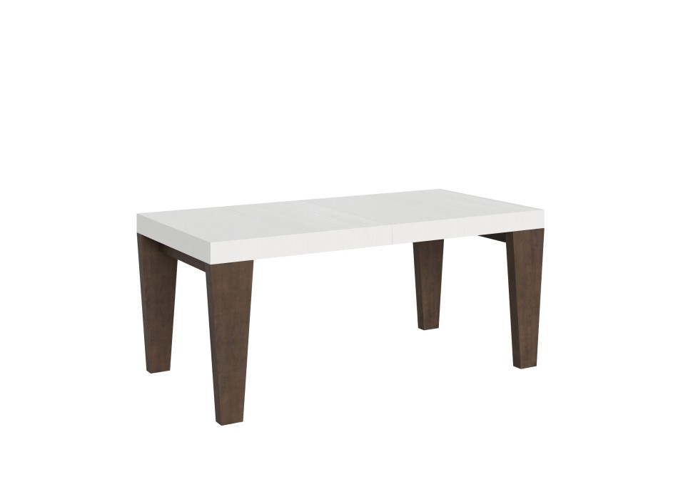 Spimbo Mix Tisch – Ausziehtisch 90 x 180/284 cm, Spimbo Mix mit Tischplatte aus weißer Esche und Beinen aus Walnussholz.
