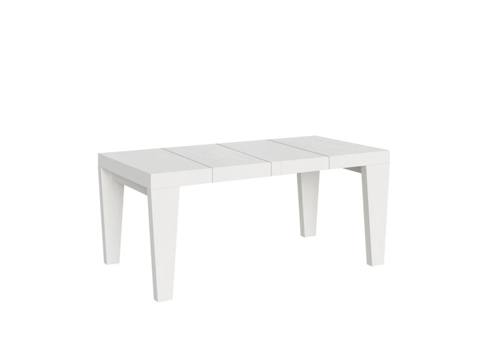 Spimbo Premium Tisch D.90 – Ausziehtisch 140/244 x 90 cm, Spimbo Premium Weiß-Esche