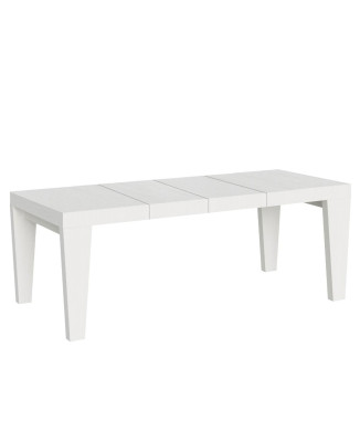 Spimbo Premium Tisch D.90 – Ausziehtisch 180/284 x 90 cm, Spimbo Premium Weiß-Esche