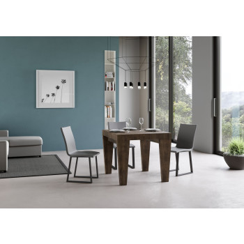 Spimbo Premium Tisch D.90 – Ausziehtisch 90/246x90 cm, Spimbo Premium Weiß-Esche