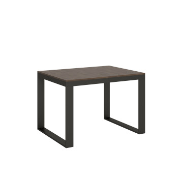 Tecno Evolution Tisch P.90 – Ausziehtisch 120/380 x 90 cm, Gestell aus weißer Esche, Beine aus anthrazitfarbenem Tecno Evolution Holz.