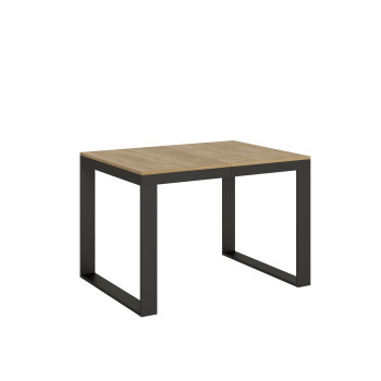 Tecno Evolution Tisch P.90 – Ausziehtisch 120/380 x 90 cm, Gestell aus weißer Esche, Beine aus anthrazitfarbenem Tecno Evolution Holz.