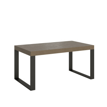 Tecno Tisch P.90 – Ausziehtisch 160/264 x 90 cm, Tecno Esche weiß mit anthrazitfarbenen Beinen