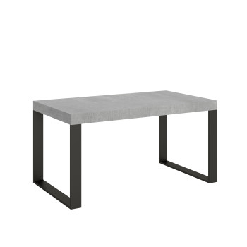 Tecno Tisch P.90 – Ausziehtisch 160/264 x 90 cm, Tecno Esche weiß mit anthrazitfarbenen Beinen