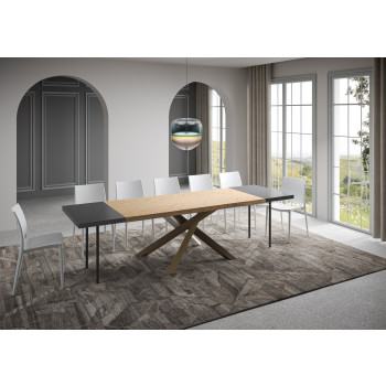 Versalux Tischbeine aus massivem, gerindetem Holz, 4er-Pack – Ausziehtisch 90 x 200/300 cm
