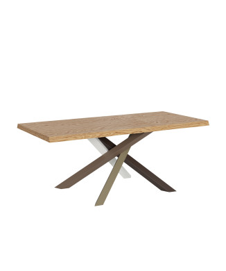 Versalux Tischbeine aus massivem, gerindetem Holz, 4er-Pack – Fester Tisch 90 x 200 cm, Versalux Eichenholzbeine, 4er-Pack