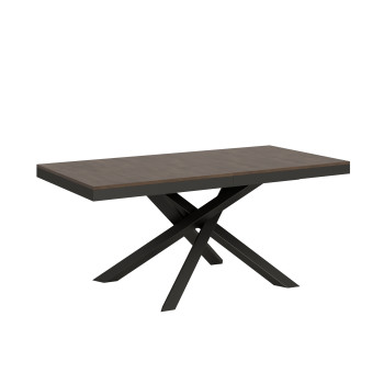 Volantis Evolution Tisch mit anthrazitfarbenen Beinen und Gestell D.90 - Ausziehbarer Tisch 180/284x90 cm Volantis Evolution Weißesche mit anthrazitfarbenem Gestell und Beinen