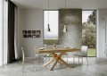Ausziehbarer Tisch 90x180/284 cm, Volantis Evolution Goldgestell