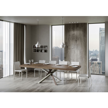 Volantis Premium Color 4/C Tisch P.90 – Ausziehtisch 180/284 x 90 cm, Volantis Premium weiße Esche, mehrfarbige Beine, 4/C