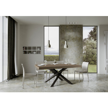 Volantis Premium Tischbeine in Anthrazit P.90 – Ausziehtisch 200/460 x 90 cm, Volantis Premium Tischbeine aus weißer Esche in Anthrazit