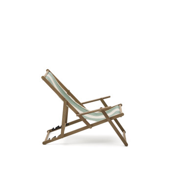 Skládací venkovní houpací síť Vilara v zeleno-béžovém provedení z masivního 100% akáciového dřeva s certifikátem FSC