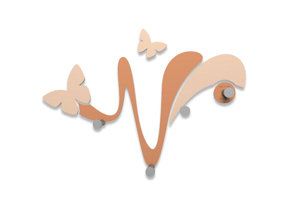 Věšák na kabáty CALLEA DESIGN 50-13-1 s motýlím vzorem