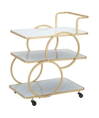 MRAMOROVÝ SKLENĚNÝ VOZÍK