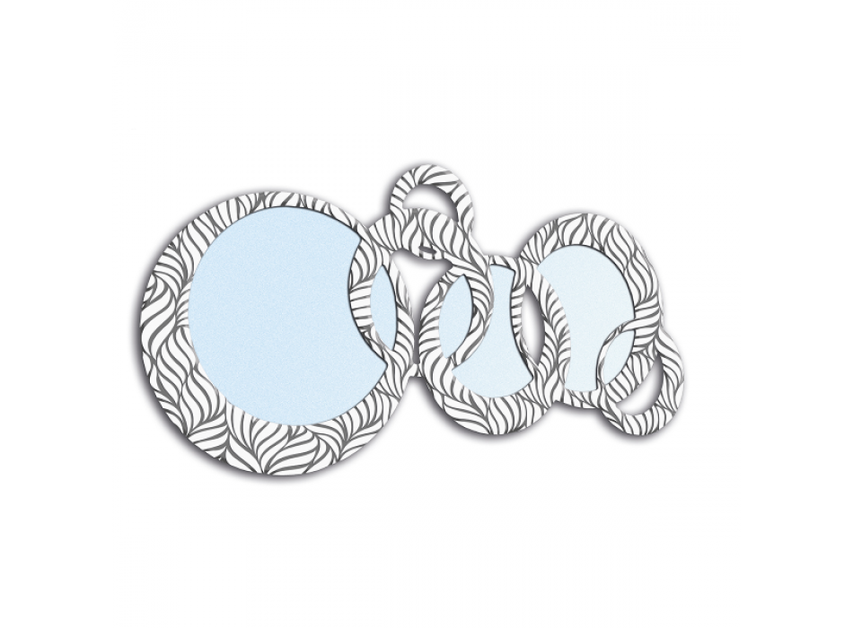 KRUHY OKVĚTNÍ LÍSTKY ŠEDOBÍLÉ P2934B PINTDECOR