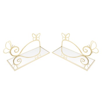 Noční stolky s policemi Butterfly, pár