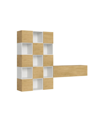 Isoka Compositions - Isoka A101 Nástěnná kompozice do obývacího pokoje Š.274 V.200 H.39.2