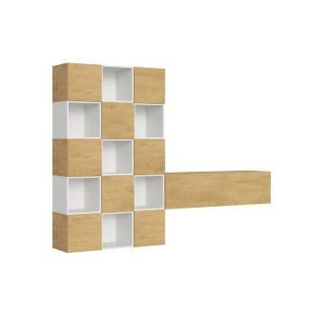 Isoka Compositions - Isoka A101 Nástěnná kompozice do obývacího pokoje Š.274 V.200 H.39.2