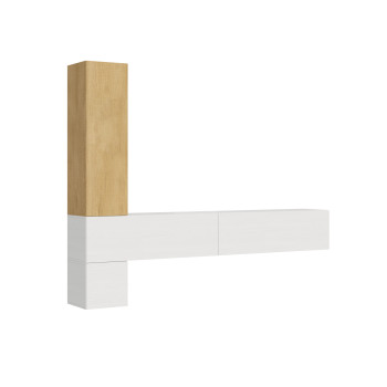 Isoka Compositions - Isoka A113 nástěnná kompozice do obývacího pokoje Š.268 V.214 H.39.2