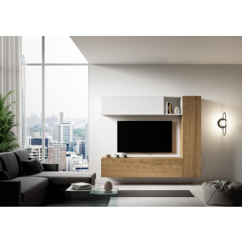 Isoka Compositions - Isoka A14 nástěnná kompozice do obývacího pokoje Š.214 V.173.6 H.39.2