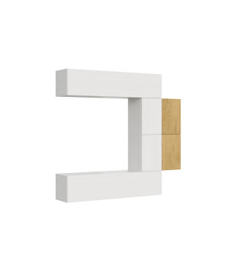 Isoka Compositions - Isoka A23 nástěnná kompozice do obývacího pokoje Š.214 V.200 H.39.2