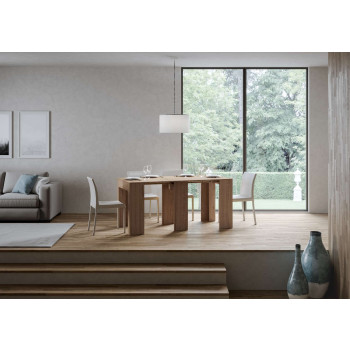 Konzole Allin - Rozkládací konzole 78x47/299 cm Allin špachtle bílá s vnitřními prodlouženími
