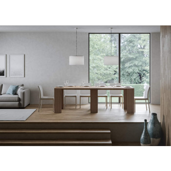 Konzole Allin - Rozkládací konzole 78x47/299 cm Allin špachtle bílá s vnitřními prodlouženími