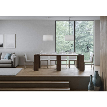 Konzole Allin - Rozkládací konzole 78x47/299 cm Allin špachtle bílá s vnitřními prodlouženími
