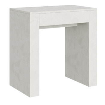 Konzole Allin - Rozkládací konzole 78x47/299 cm Allin špachtle bílá s vnitřními prodlouženími