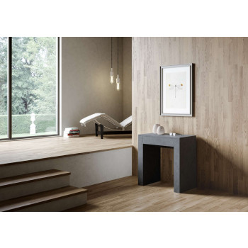 Konzole Allin - Rozkládací konzole 78x47/299 cm Allin špachtle bílá s vnitřními prodlouženími