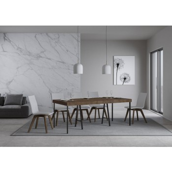 Konzolový stolek Banco s antracitovým rámem - Rozkládací konzolový stolek 90x40/196 cm Banco Small Premium s antracitovým rámem