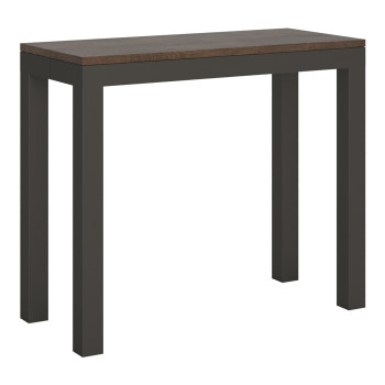 Konzolový stolek Everyday Evolution s antracitovými nohami a rámem - Rozkládací konzolový stolek Everyday Small Evolution 90x40/196 cm s rámem z bílého jasanu a antracitovými nohami