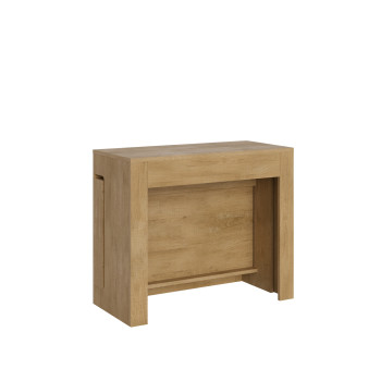 Konzole Evolve - Rozkládací konzole 90x42/302 cm Evolve bílý jasan s vnitřními výsuvy