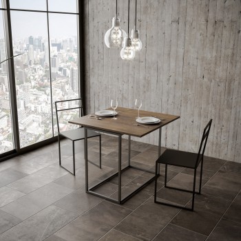 Konzolový stolek Nordica Libra s antracitovým rámem - 90x45/90 cm Otevírací konzolový stolek Nordica Libra s antracitovým rámem