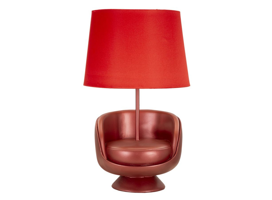 ČERVENÁ NOČNÍ LAMPA Z MIDCENTURY