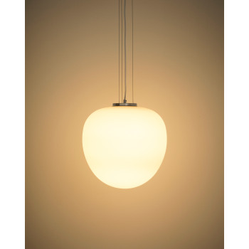 Stropní lampa Ardali z kouřového skla a oceli s kartáčovanou povrchovou úpravou Ø 25 cm
